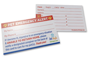 Pet Emergency Alert Cards
