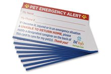 Load image into Gallery viewer, Pet Emergency Alert Card / Pet Home Alone Card